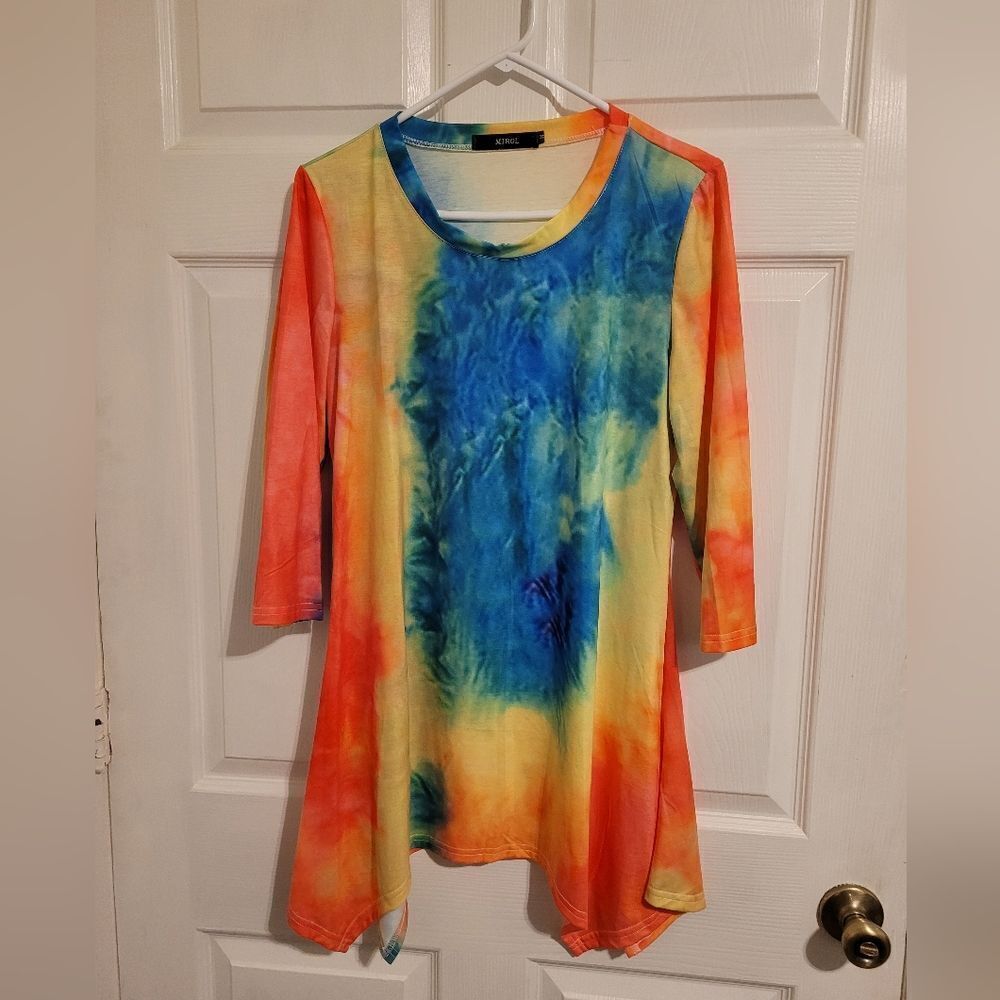 Mirol tyed dyed tunic top‎